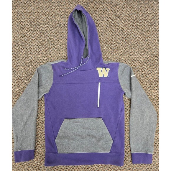 Nike Washington Huskies Hoodie Purple | Grey Pullover (Men's S) - Picture 1 of 8